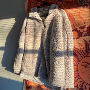 1/4 Zip Sherpa Jacket- Large